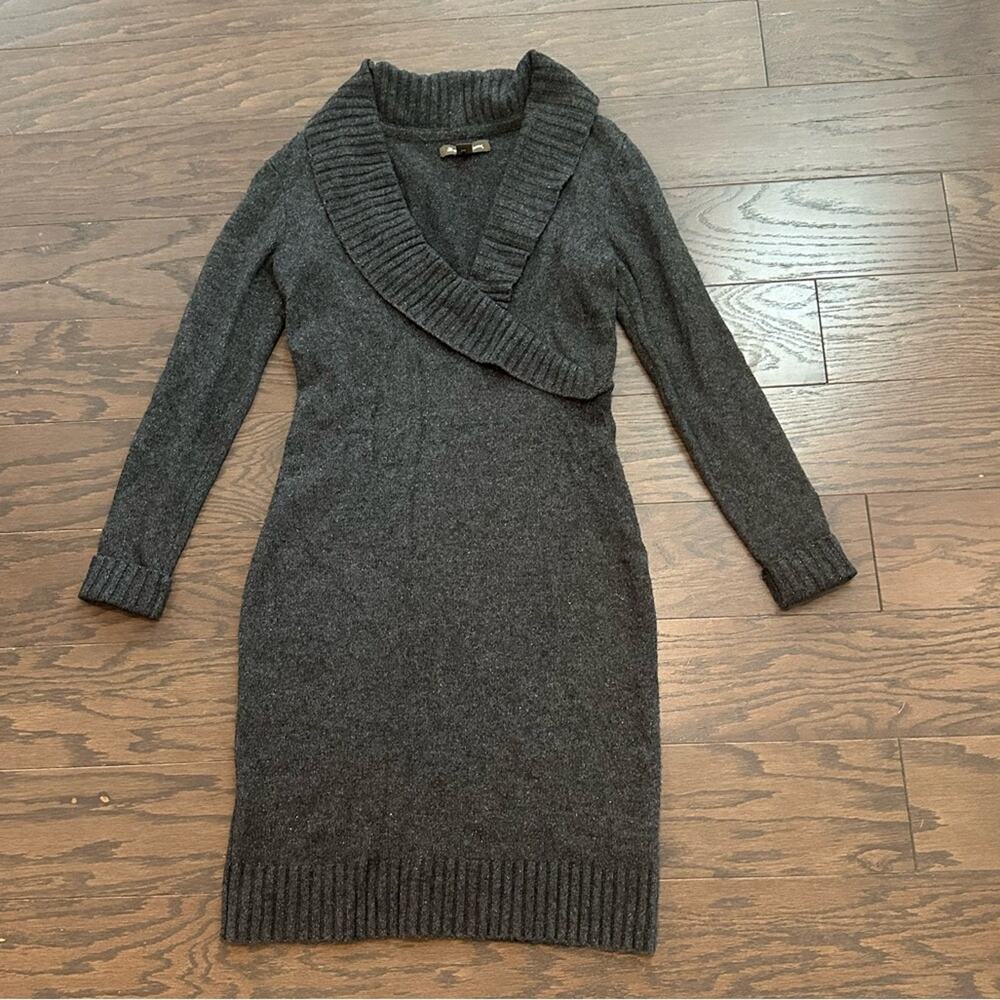 Tommy Bahama Cascade Sparkle Shawl Sweater Dress Gray Size XS
